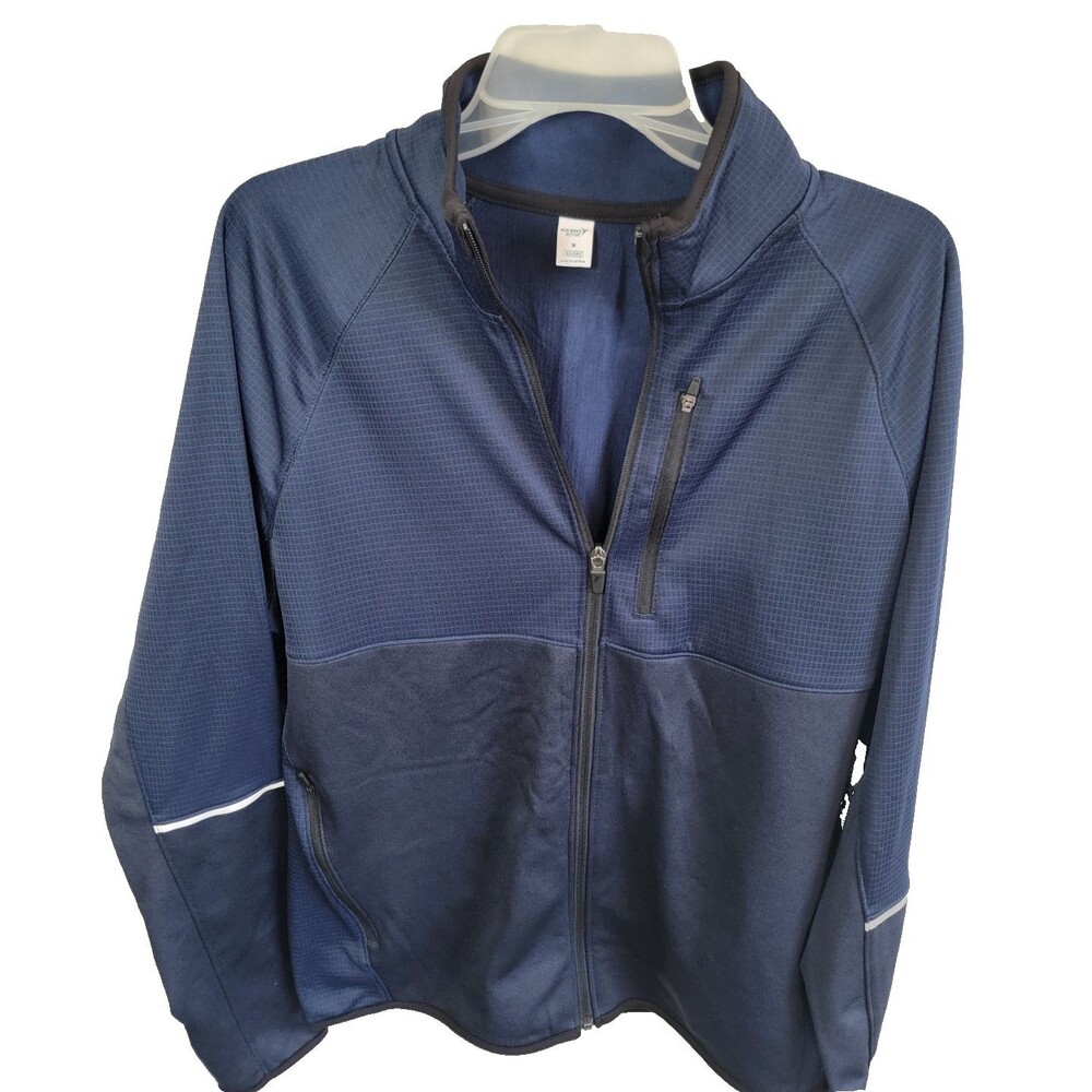 Old Navy Active Go-Dry O-Warm Jacket Men’s Medium Blue Full Zip Athletic NWT